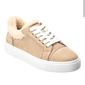 Christian Louboutin Fun Vieirissima Suede & Shearling Sneaker